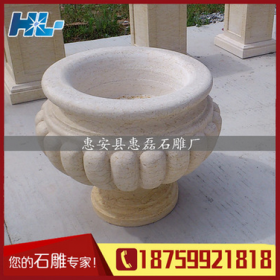 福建石雕花缽 廠家直銷 庭院景觀小區(qū)廣場(chǎng)落地式花缽