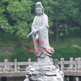 石雕佛像，三面觀音石雕