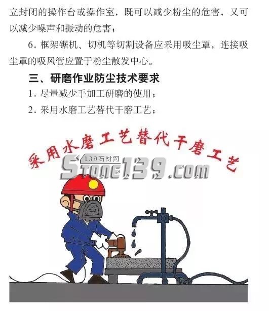 石材加工過程中如何有效防塵？