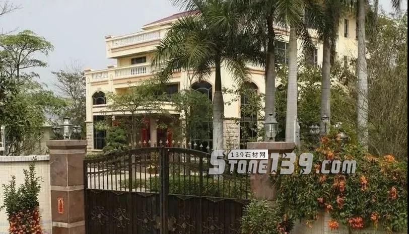 石材別墅大門 庭院石材大門柱實例拍攝欣賞 別墅庭院大門石材