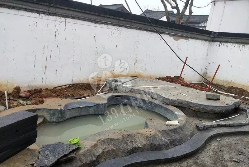 石材泡池(大型石材浴缸)從生產(chǎn)加工到施工安裝全過程 大型天然石材浴缸 石材泡池