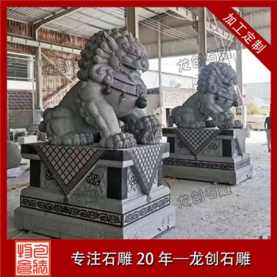 景區(qū)入口石雕獅子一對價格