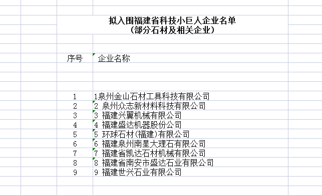 祝賀這9家石材科技企業(yè)入圍2021年福建省科技小巨人企業(yè)，最高獎(jiǎng)2000萬(wàn)元！