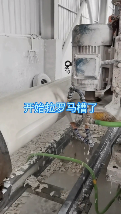 石材工藝 | 實心空心圓柱的加工過程及案例欣賞(圖文) 大理石圓柱加工過程