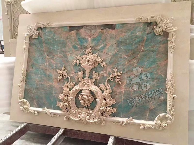 奢石畫內(nèi)裝墻面歐式風格欣賞(藍與綠)
